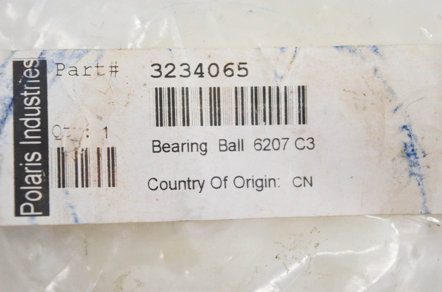 New OEM Polaris 3234065 Bearing Ball 6207 C3 NOS