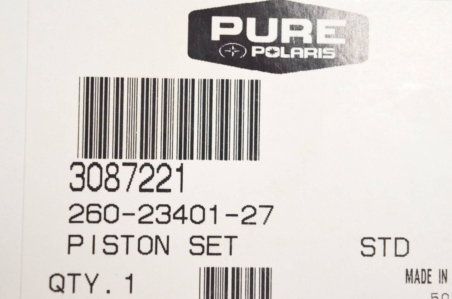 New OEM Polaris 3087221, 260-23401-27 Piston Set STD NOS