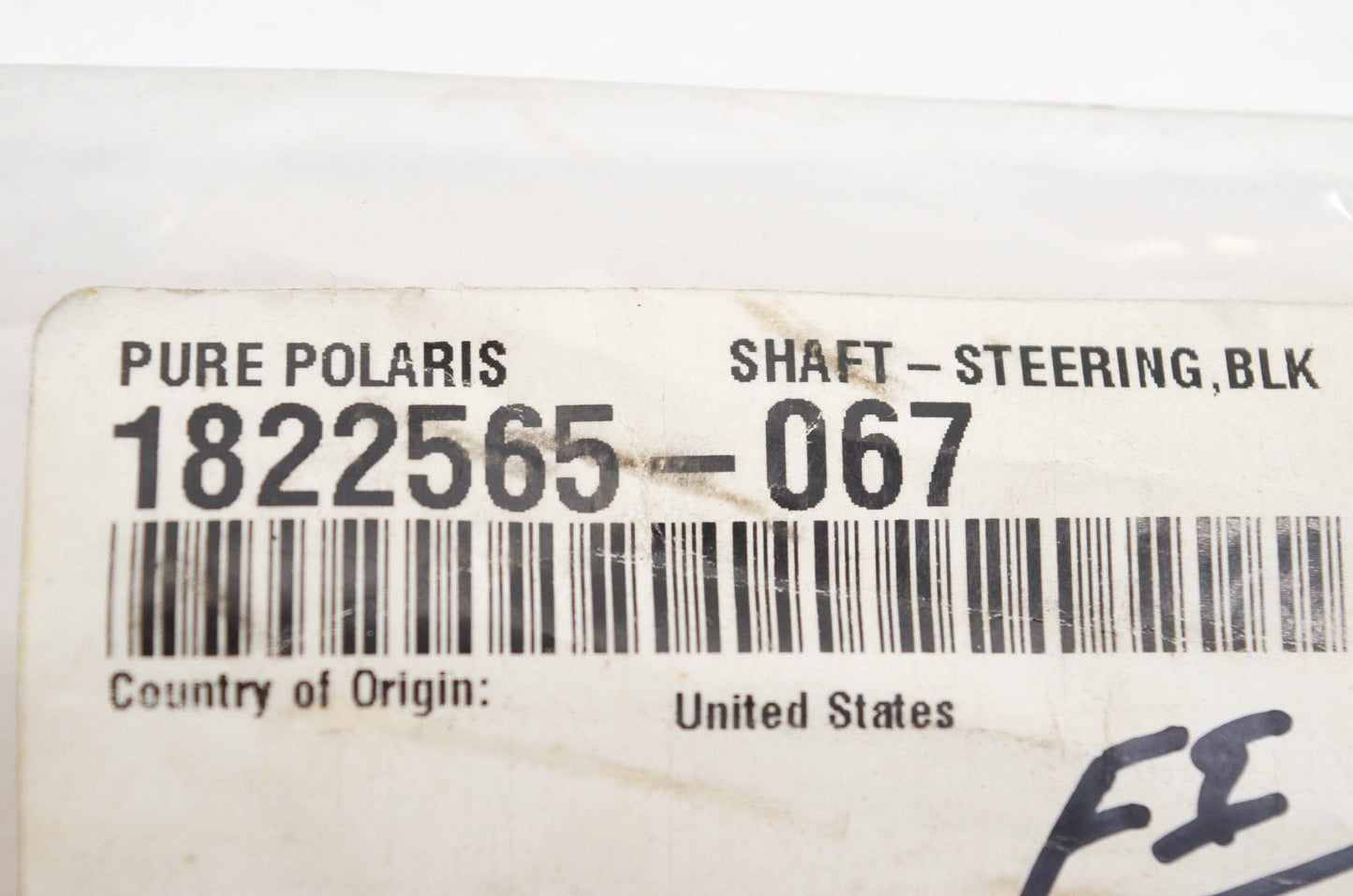 New OEM Polaris 1822565-067 Shaft Steering Black NOS