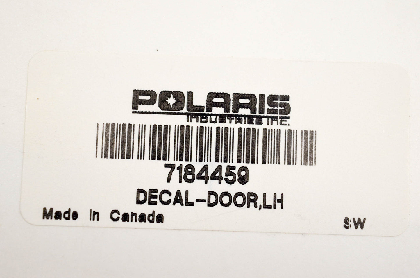 New OEM Polaris 7184459 Decal Door LH NOS