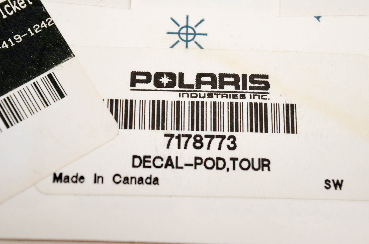 New OEM Polaris 7178773 Decal Pod Tour NOS