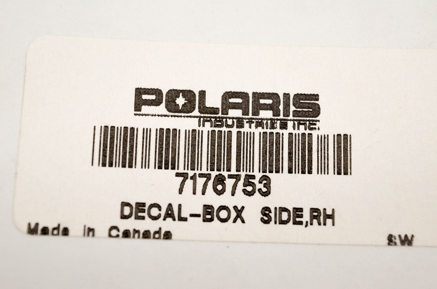 New OEM Polaris 7176753 Decal Box Side RH NOS