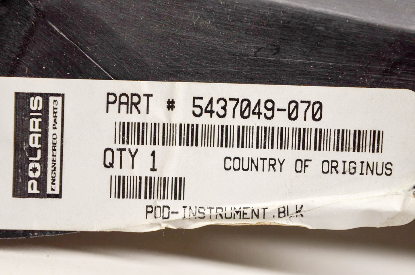 New OEM Polaris 5437049-070 Pod Instrument Black NOS