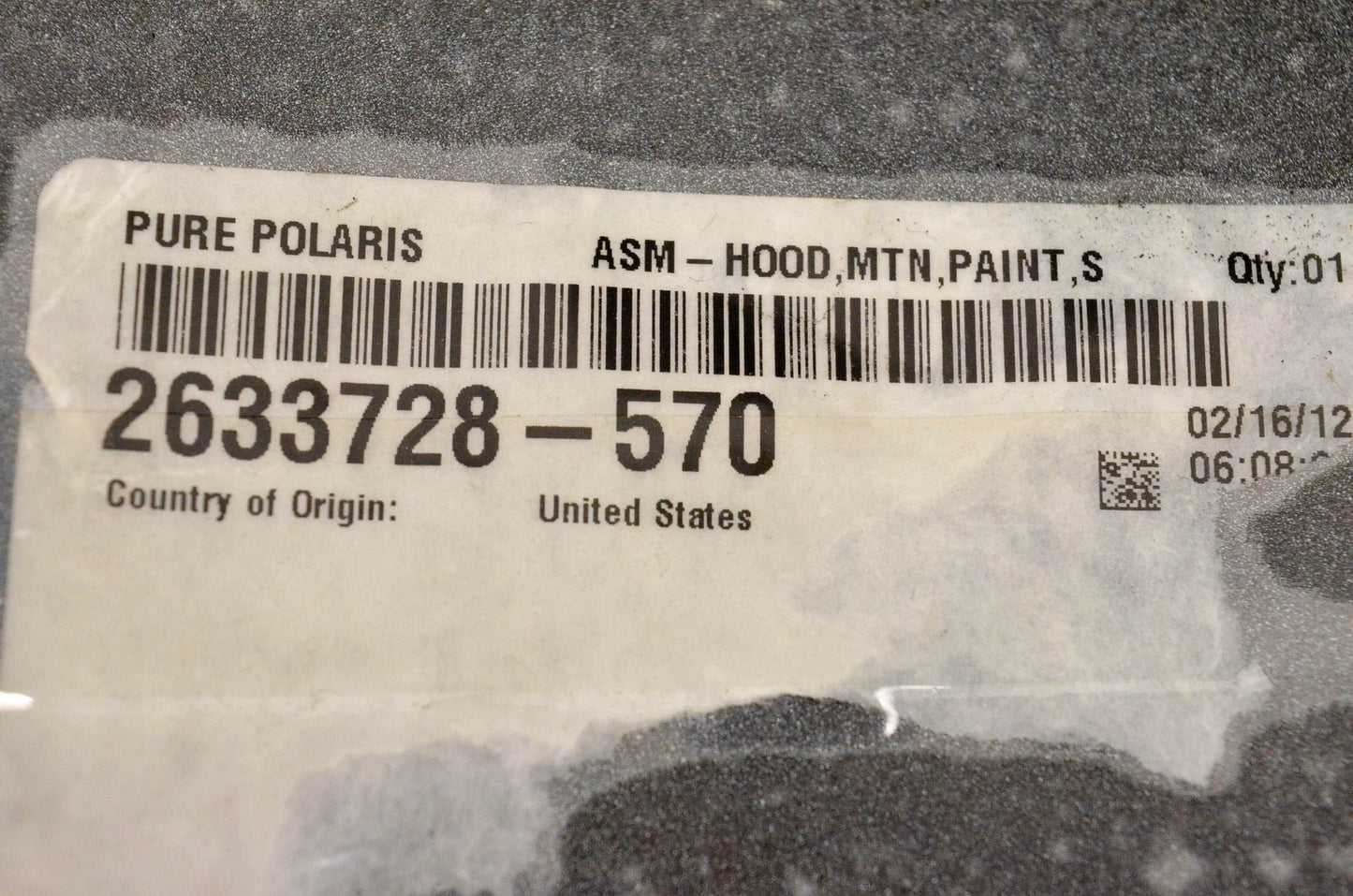 OEM Polaris 2633728-570 Hood Matte White