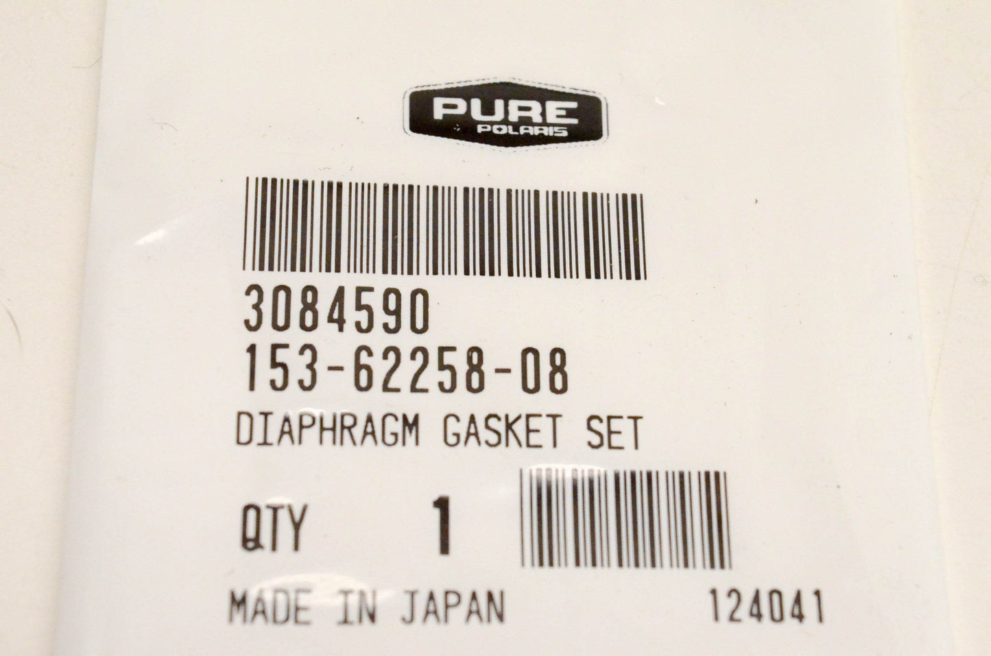 New OEM Polaris 3084590, 153-62258-08 Diaphragm Gasket Set NOS