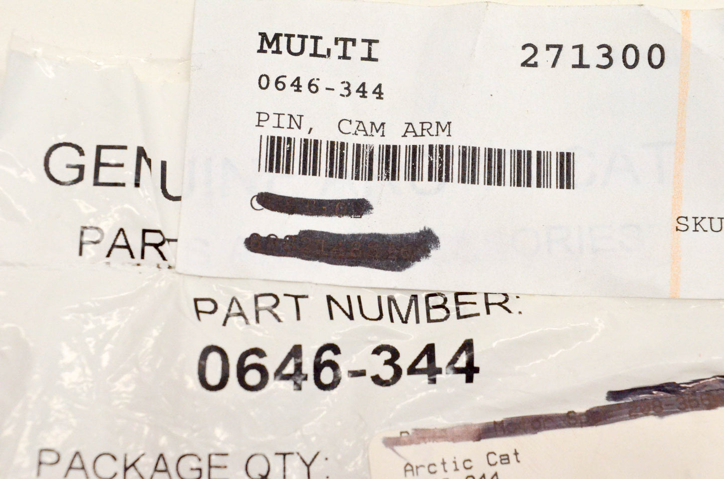 New OEM Arctic Cat 0646-344 Pin Cam Arm Qty 2 NOS