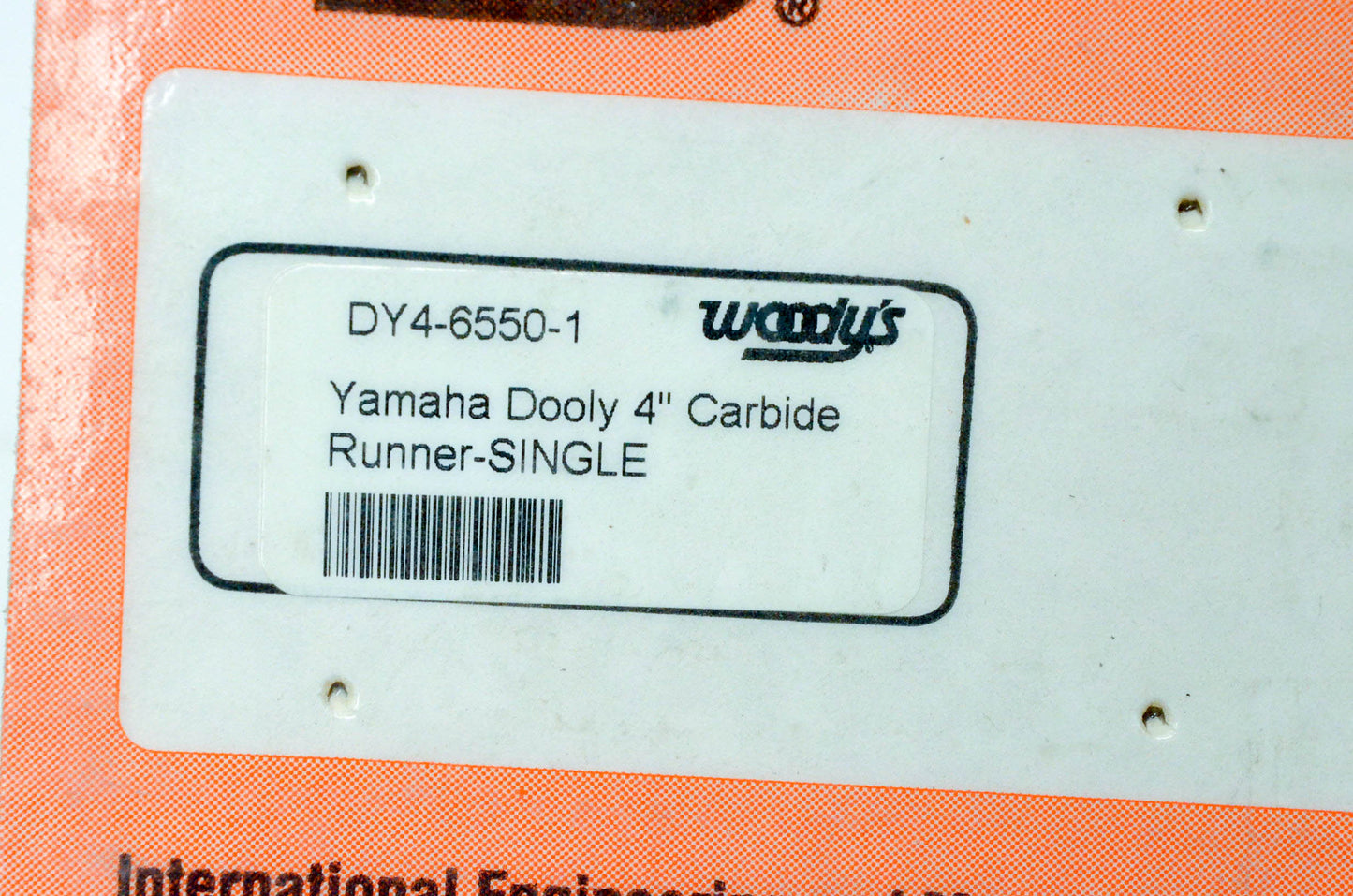 Woody's DY4-6550-1, 16-71471 Dooly 4" Carbide Runner Single NOS