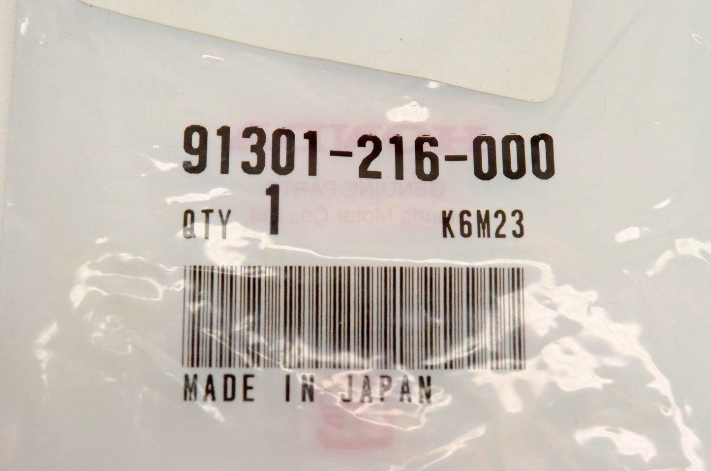 New OEM Honda 91301-216-000 O Ring 5.5x1.5 NOS