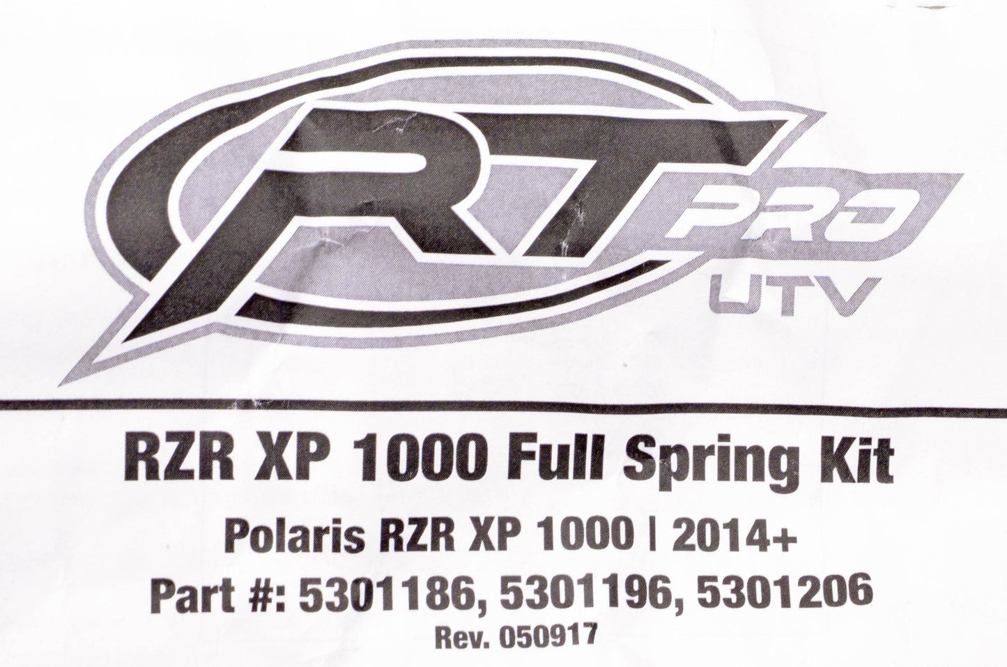 RT PRO 5301196 Spring Kit NOS