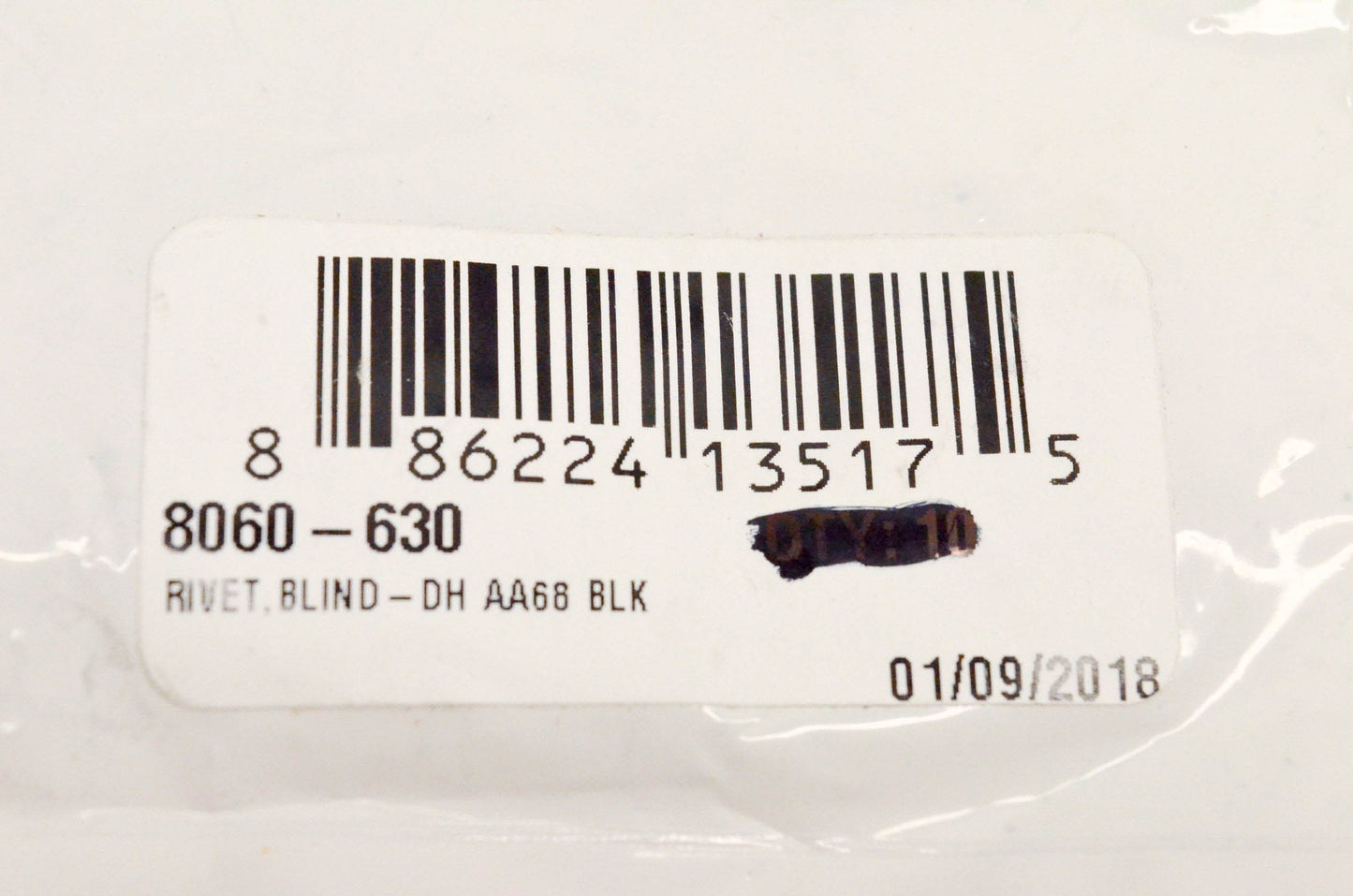 New OEM Arctic Cat 8060-630 Rivet Blind DH AA68 Black Qty 2 NOS
