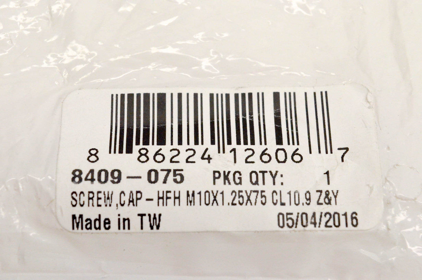 New OEM Arctic Cat 8409-075 Screw Cap HFN M10x1.25x75 CL 10.9 Z&Y NOS