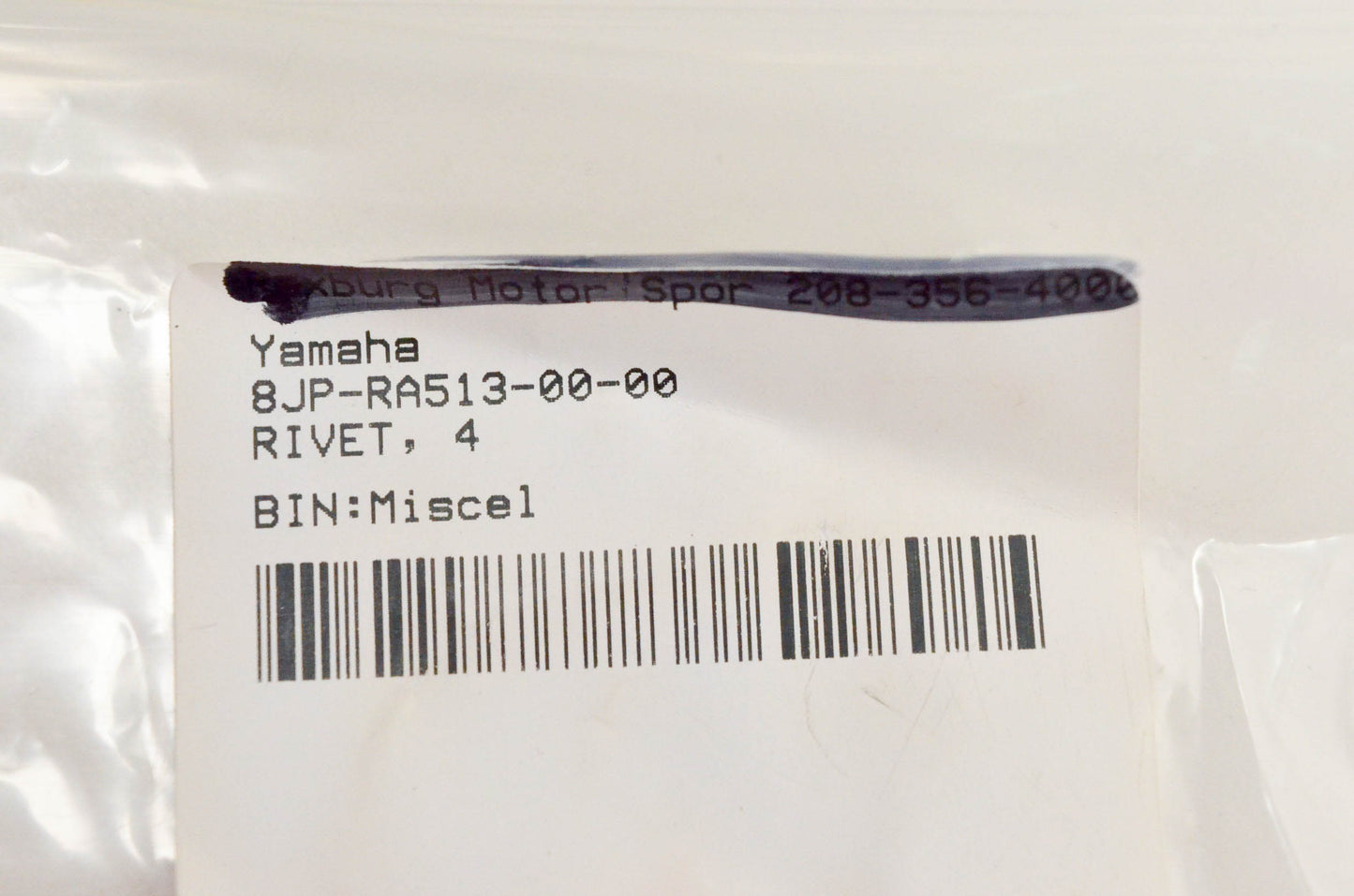 New OEM Yamaha 8JP-RA513-00-00 Rivet NOS