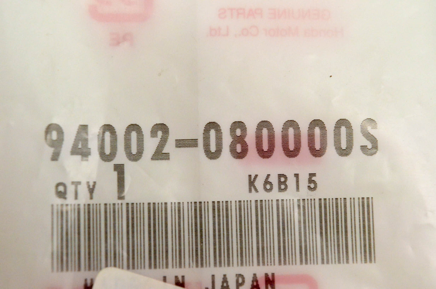 New OEM Honda 94002-080000S Nut Hex 8mm NOS