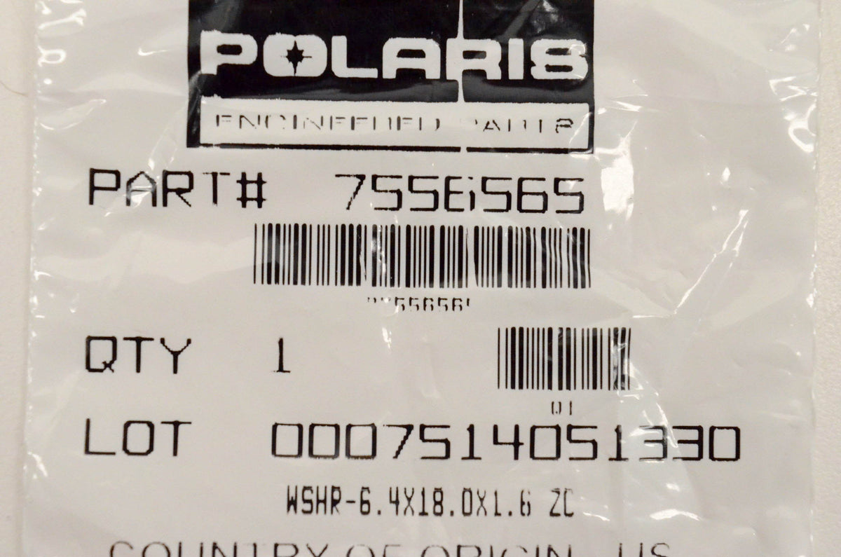 New OEM Polaris 7556565 Washer 4x18.0x1.6 ZC NOS