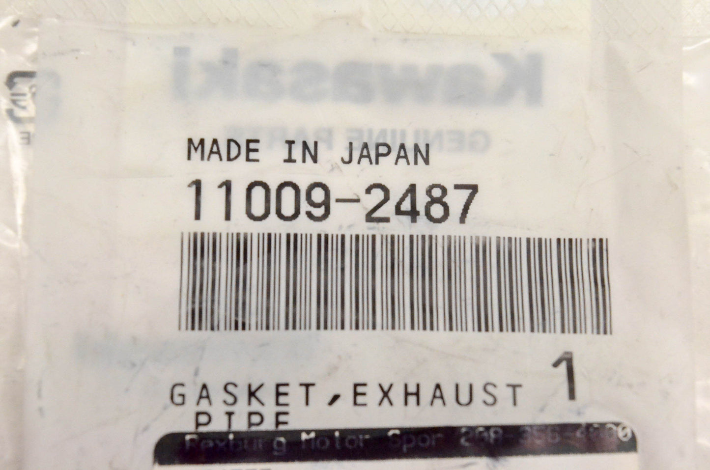 New OEM Kawasaki 11009-2487 Exhaust Gasket NOS
