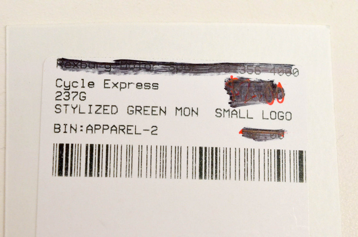Cycle Express 237G Stylized Green Monster Small Logo NOS