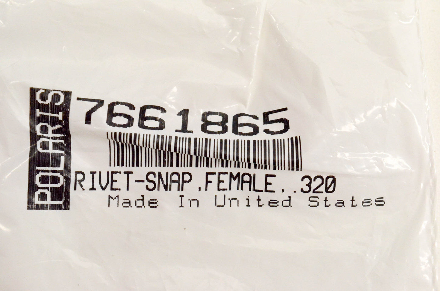 New OEM Polaris 7661865 Rivet Snap Female .320 NOS