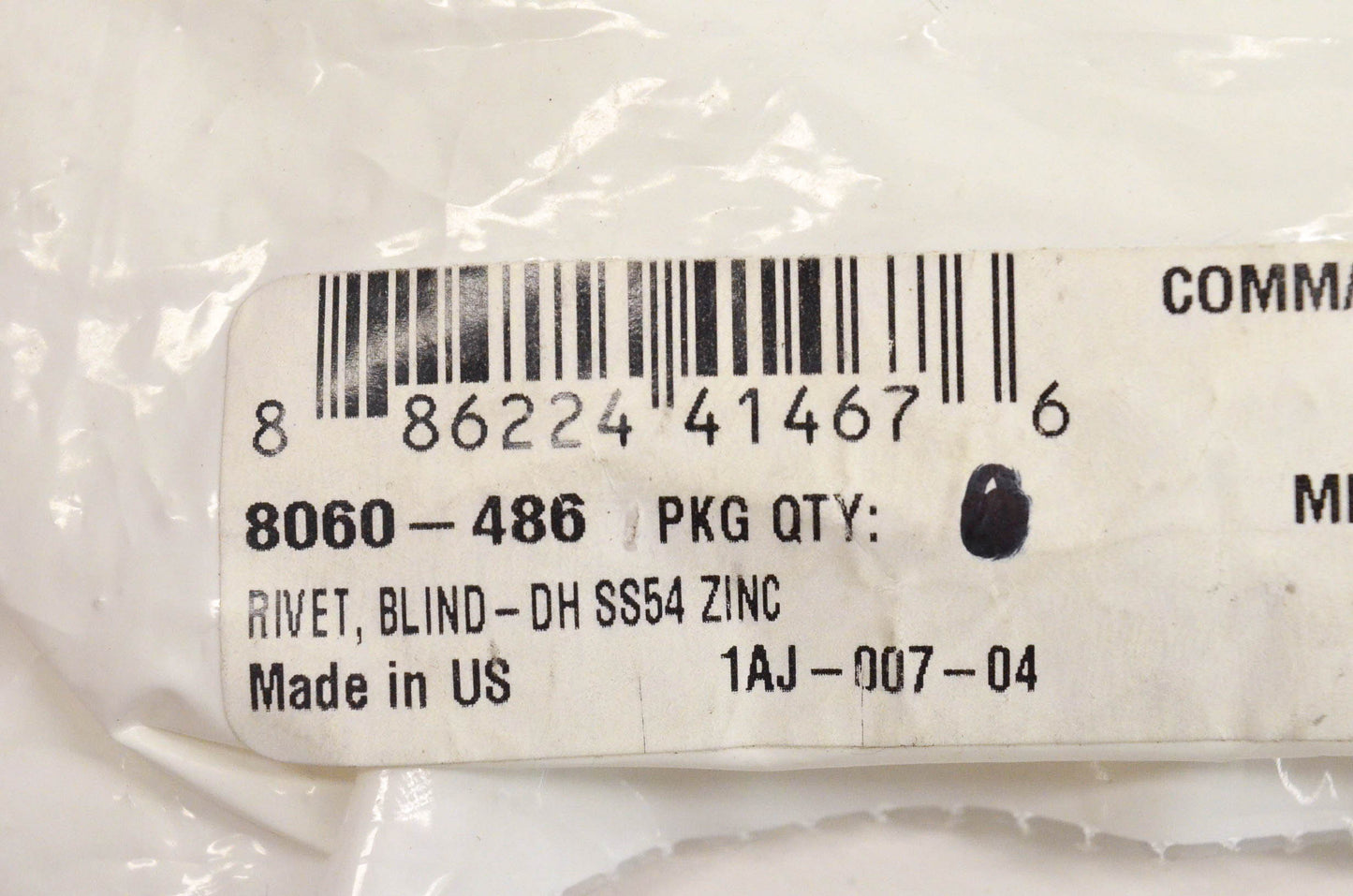 New OEM Arctic Cat 8060-486 Rivet Blind DH SS54 Zinc Qty 12 NOS
