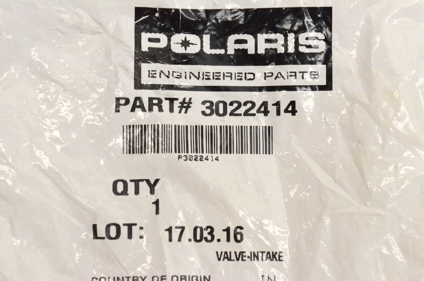 New OEM Polaris 3022414 Intake Valve NOS