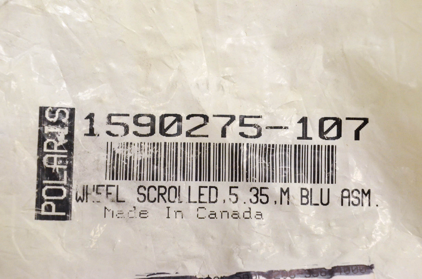 New OEM Polaris 1590275-107 Wheel Scrolled 5.35 M BLU Assembly NOS