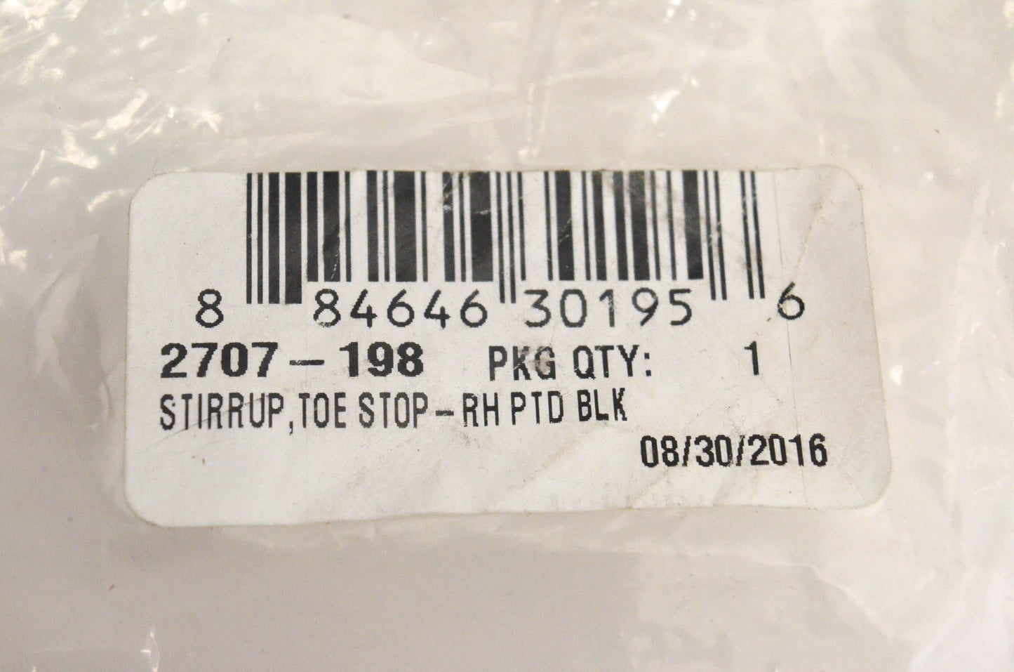 New OEM Arctic Cat 2707-198 Stirrup Toe Stop RH PTD Black NOS