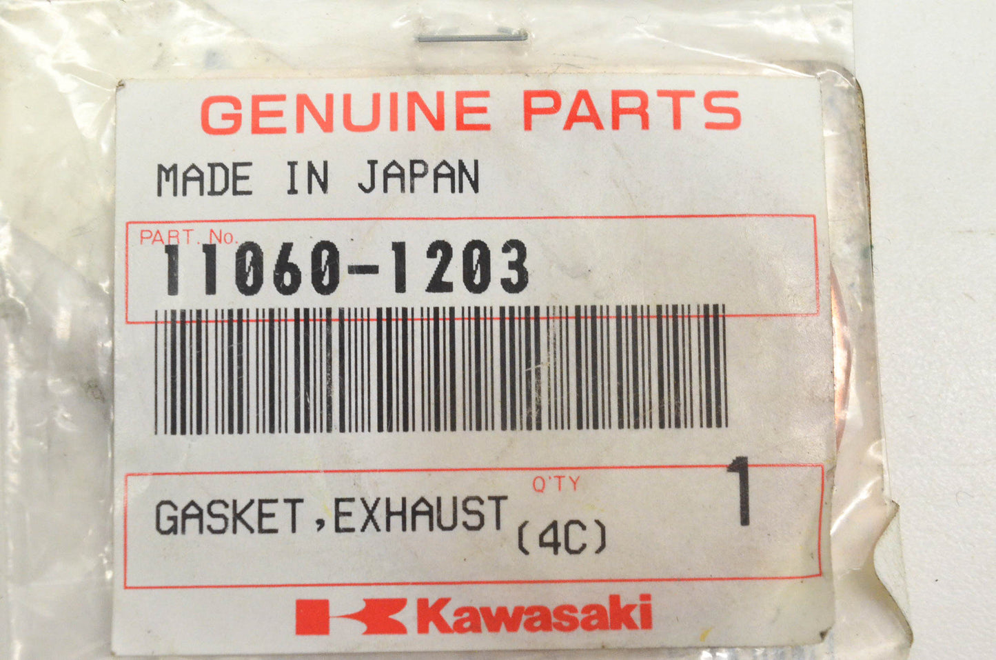 New OEM Kawasaki 11060-1203 Exhaust Gasket NOS