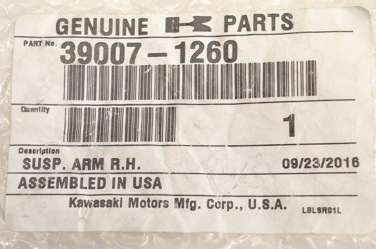 New OEM Kawasaki 39007-1260 Suspension Arm Front Right Lower NOS