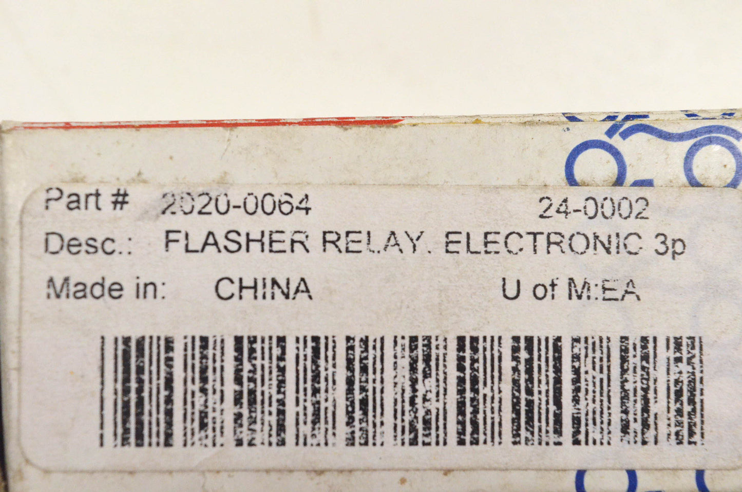K&S 2020-0064, 24-0002 Electronic Flasher Relay 3 Pin NOS