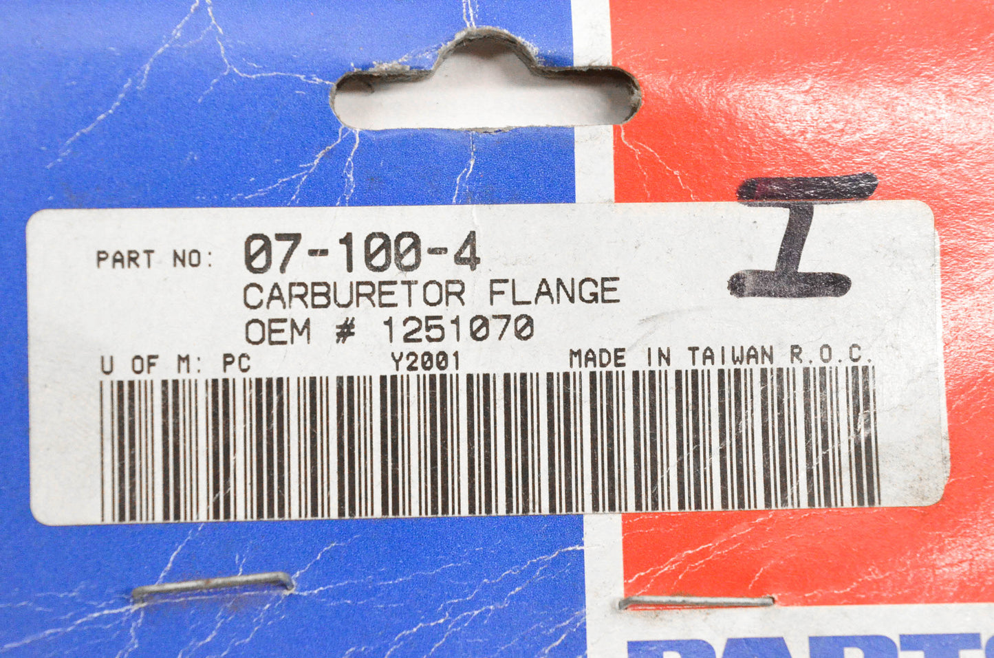 Parts Unlimited 07-100-4, 1251070 Carburetor Flange NOS
