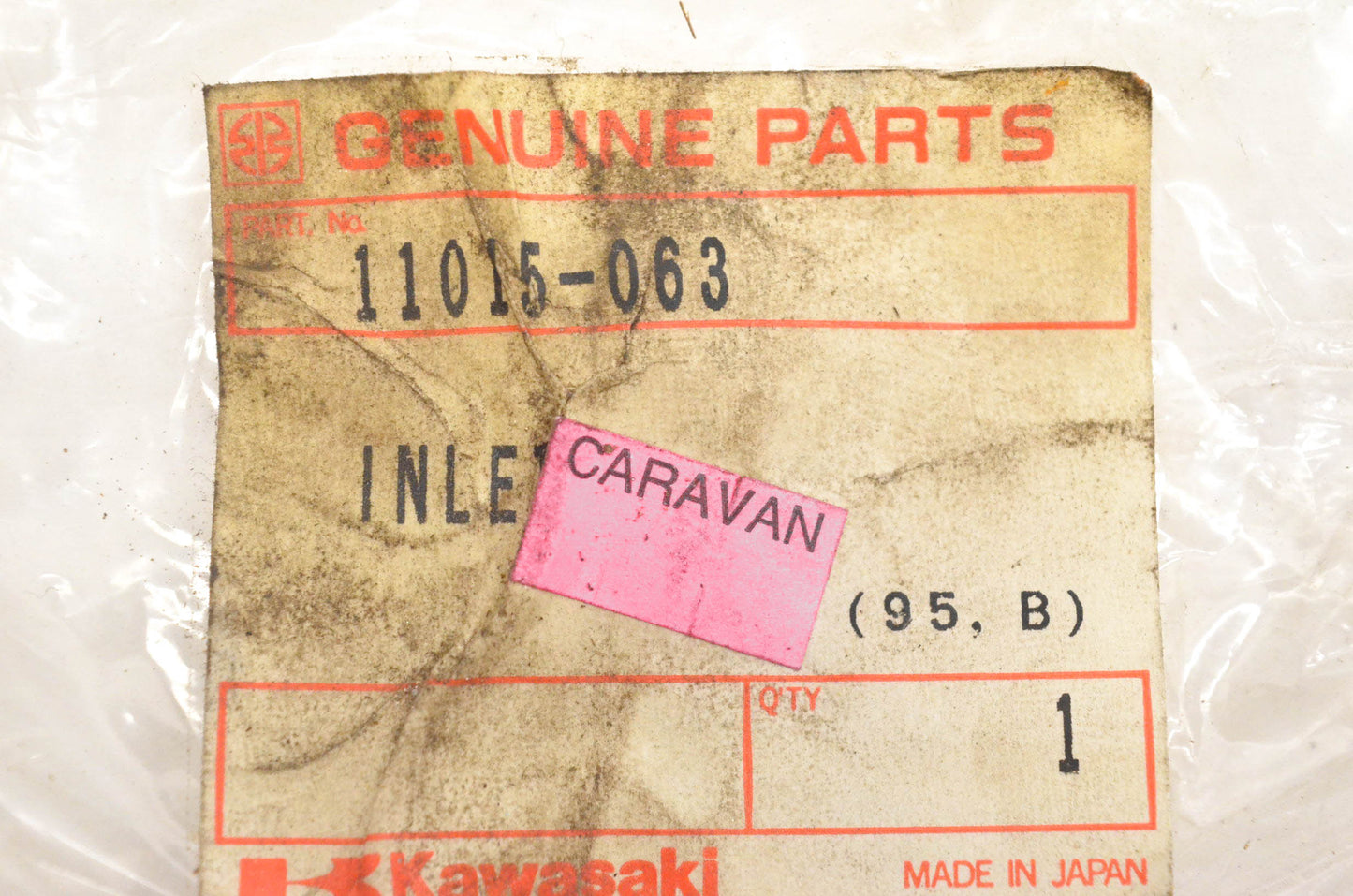 New OEM Kawasaki 11015-063 Inlet Pipe NOS