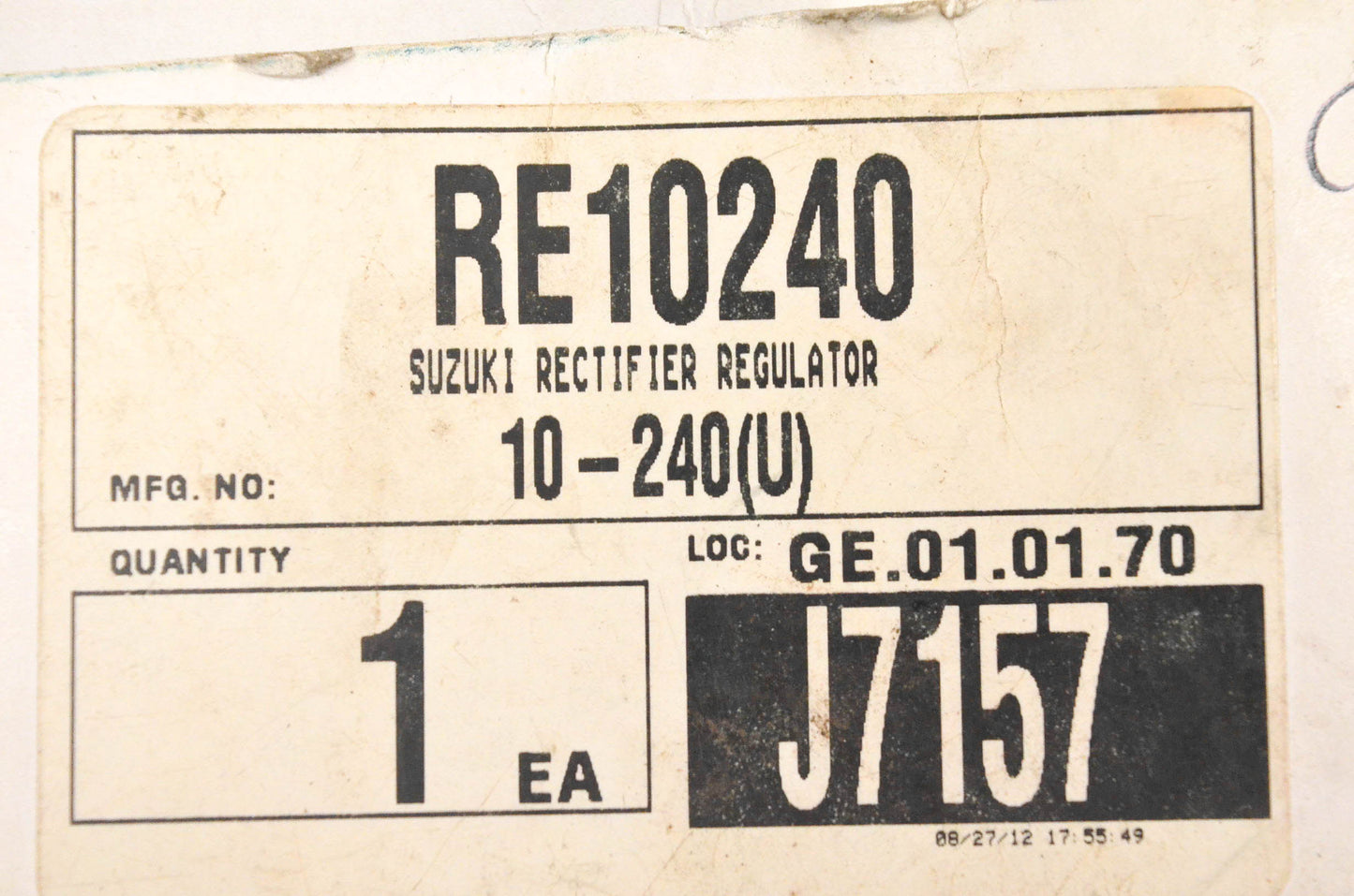 Rick's Motorsport Electrical RE10240, 10-240, 10-240U Rectifier Regulator NOS