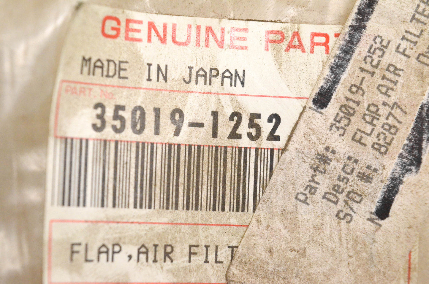 New OEM Kawasaki 35019-1252 Air Filter Flap NOS
