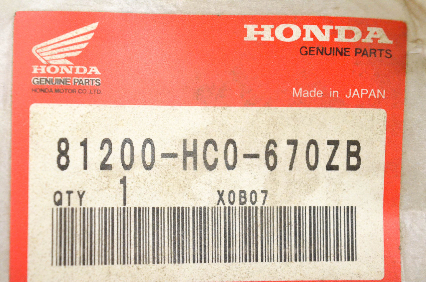 New OEM Honda 81200-HC0-670ZB Carrier Pipe NH262M NOS