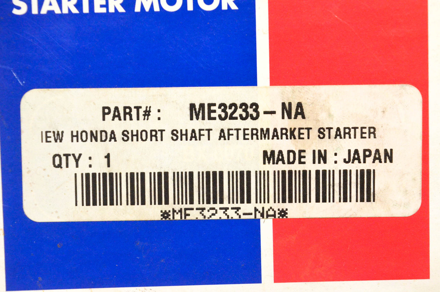 Parts Unlimited ME3233-NA Short Shaft Starter