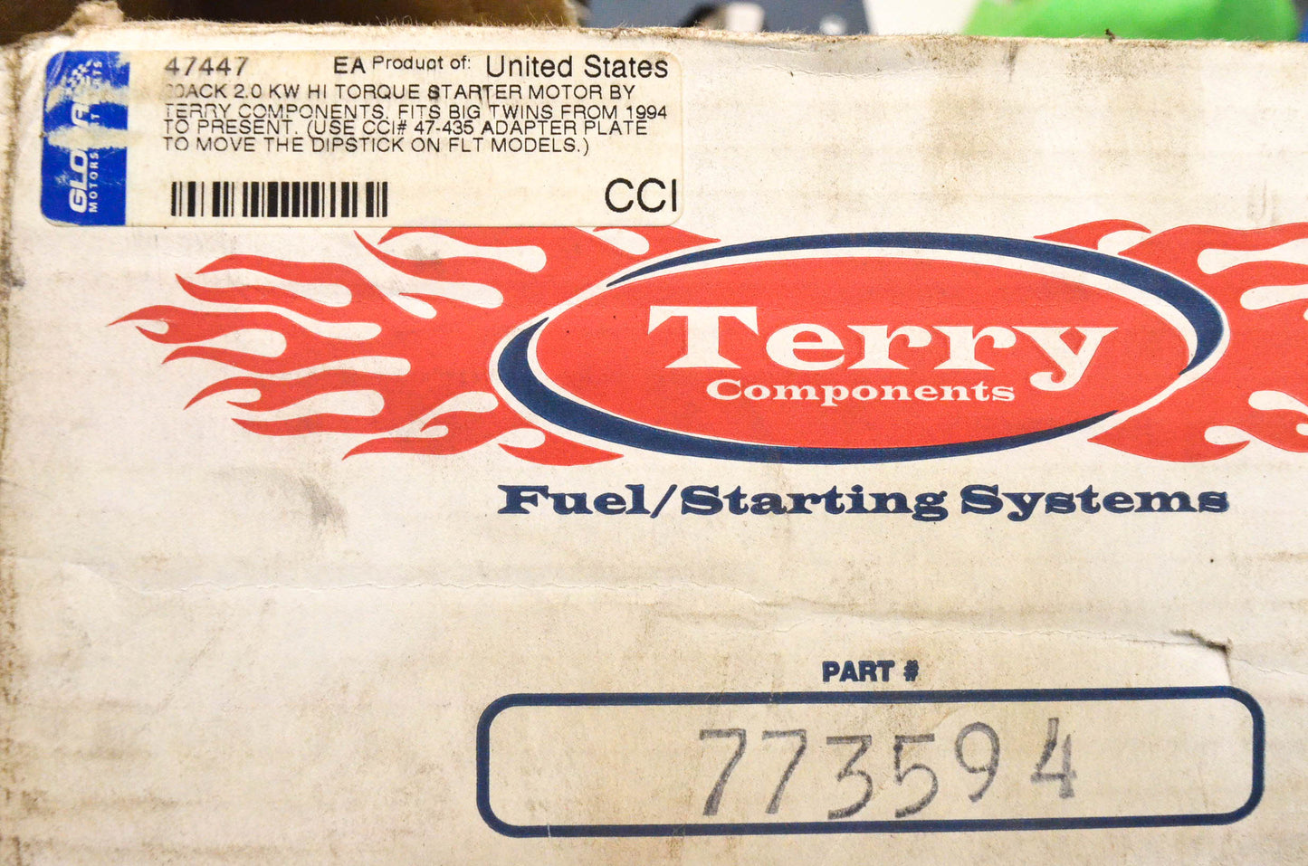 Terry Company 773594, 47447 Starter Motor Black NOS