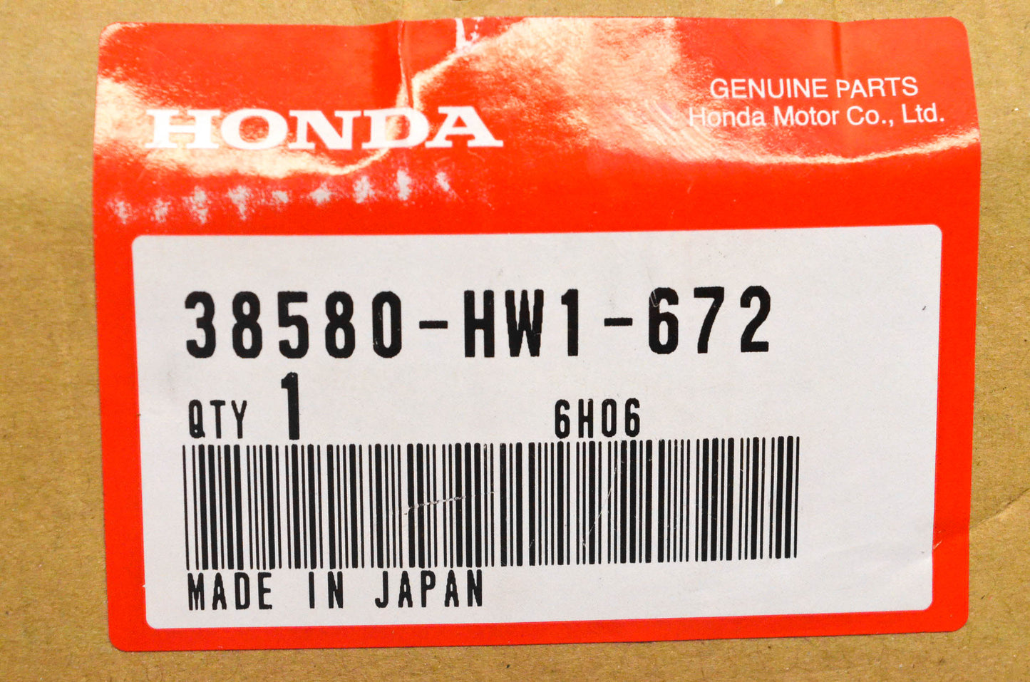 New OEM Honda 38580-HW1-672 Main Relay Assembly NOS