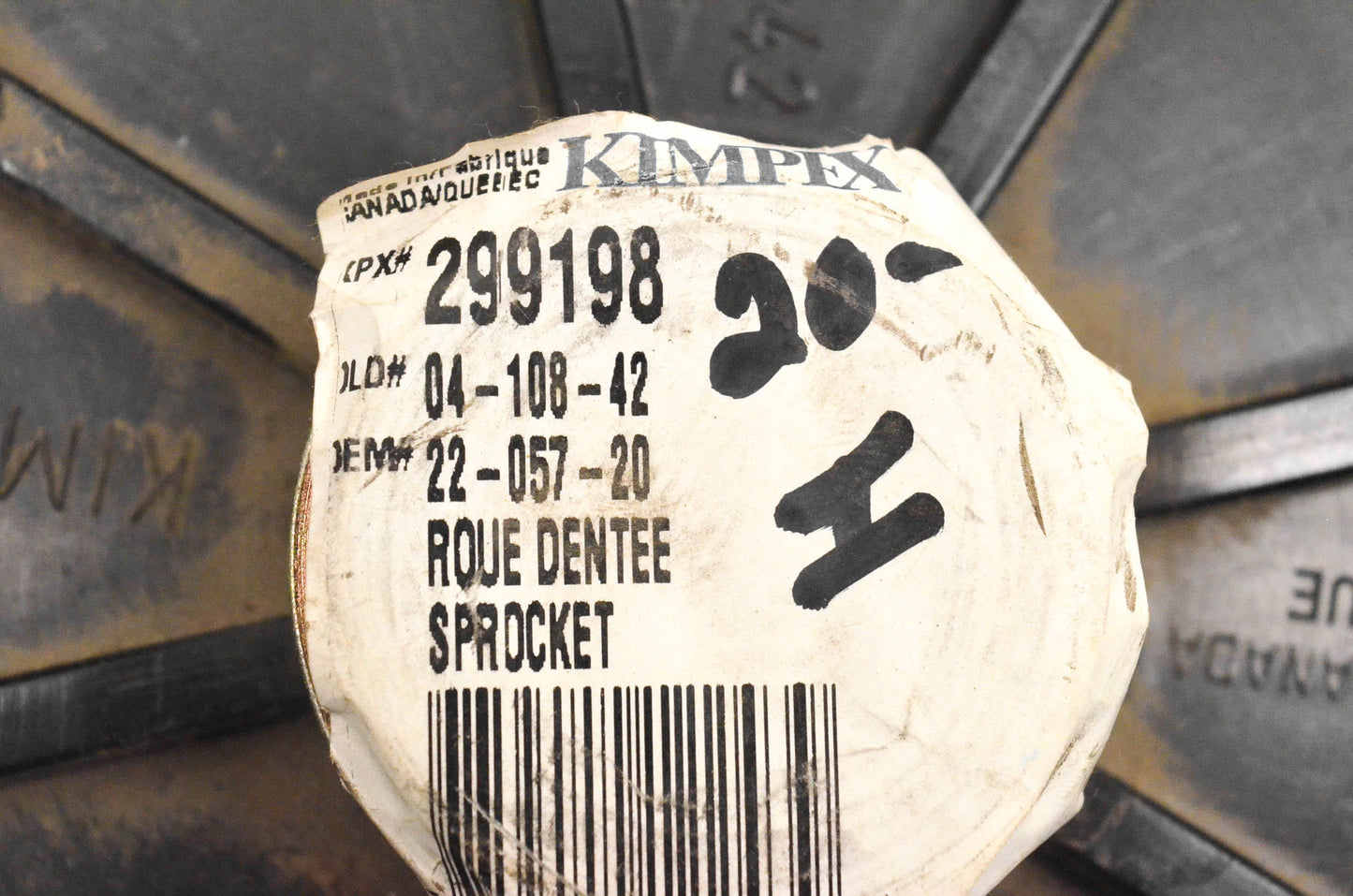 Kimpex 299198, 04-108-42, 22-057-20 Sprocket NOS