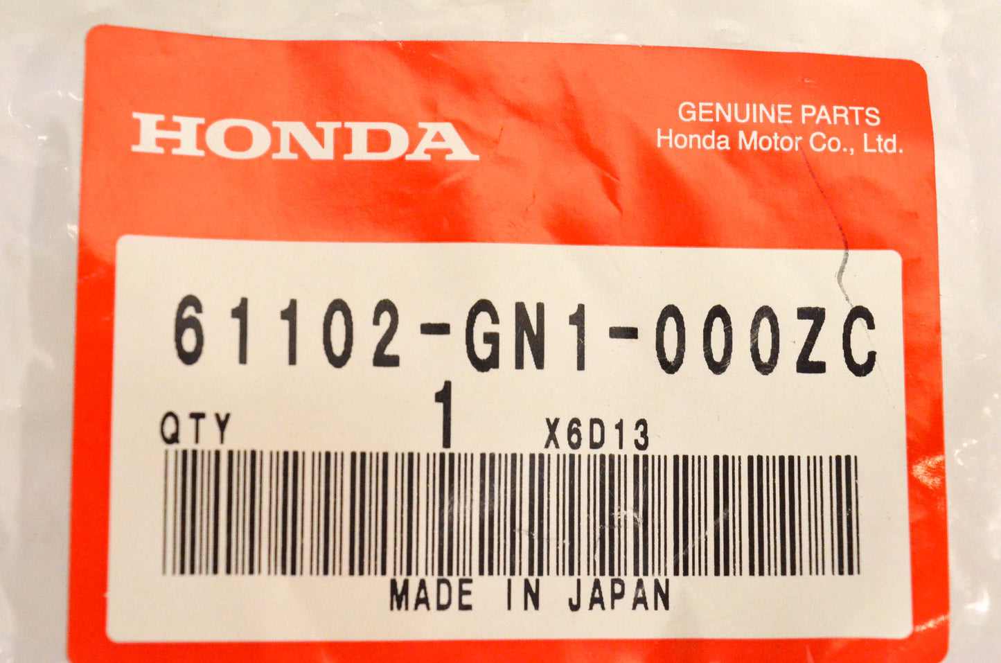 New OEM Honda 61102-GN1-000ZC Front Fender Stay NH1 Black NOS