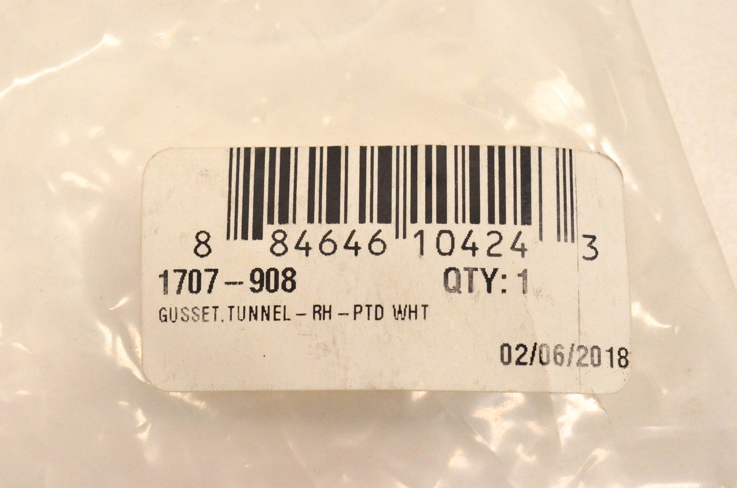 New OEM Arctic Cat 1707-908 Tunnel Gusset Right White NOS