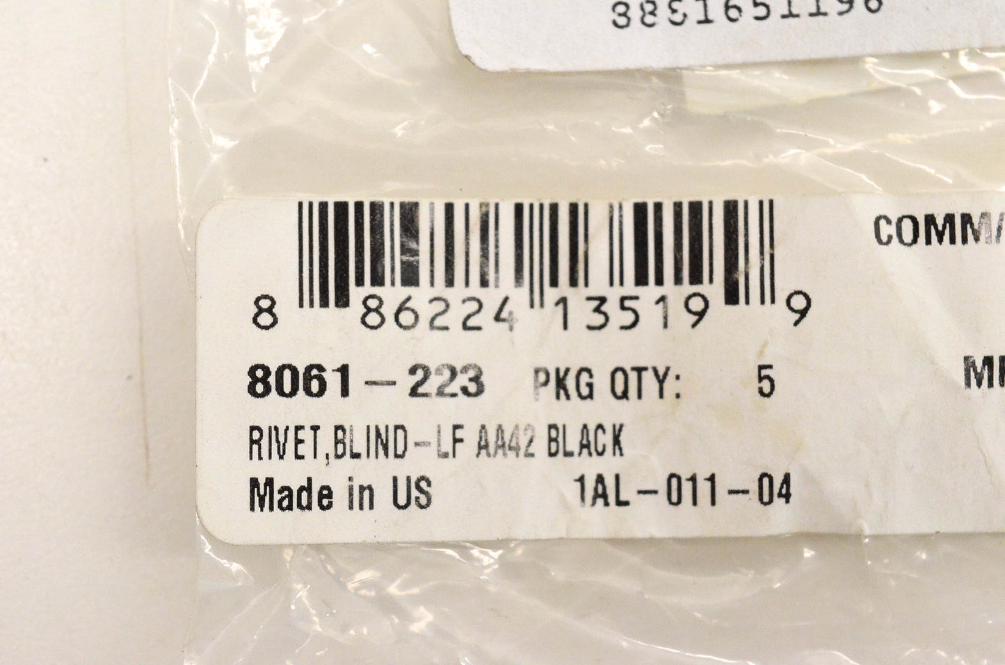 New OEM Arctic Cat 8061-223 Blind Rivet LF AA42 Black NOS