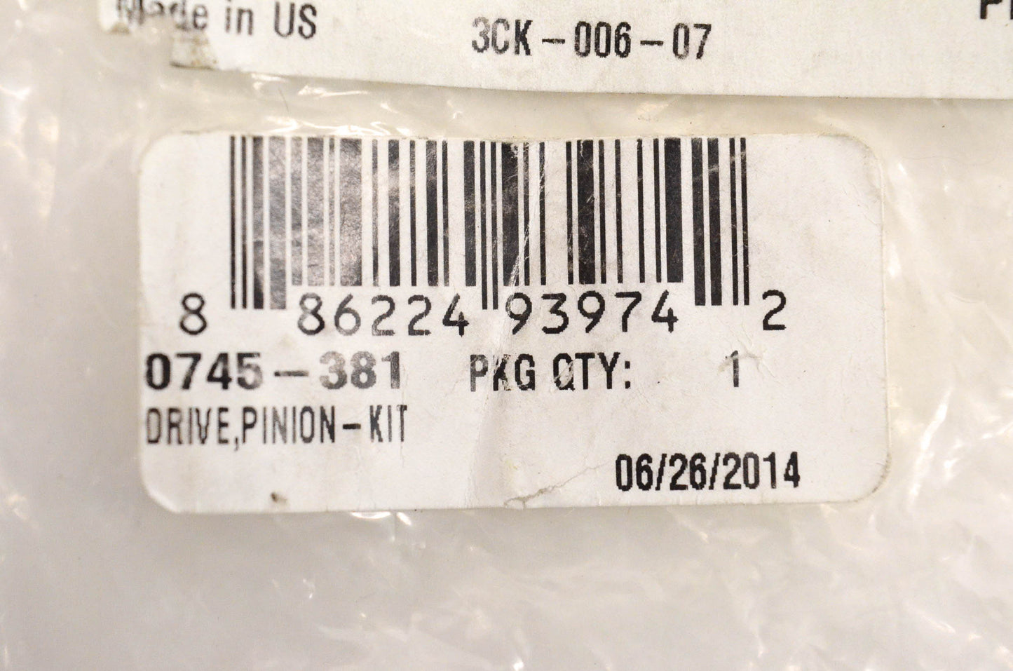 New OEM Arctic Cat 0745-381 Pinion Drive Kit NOS