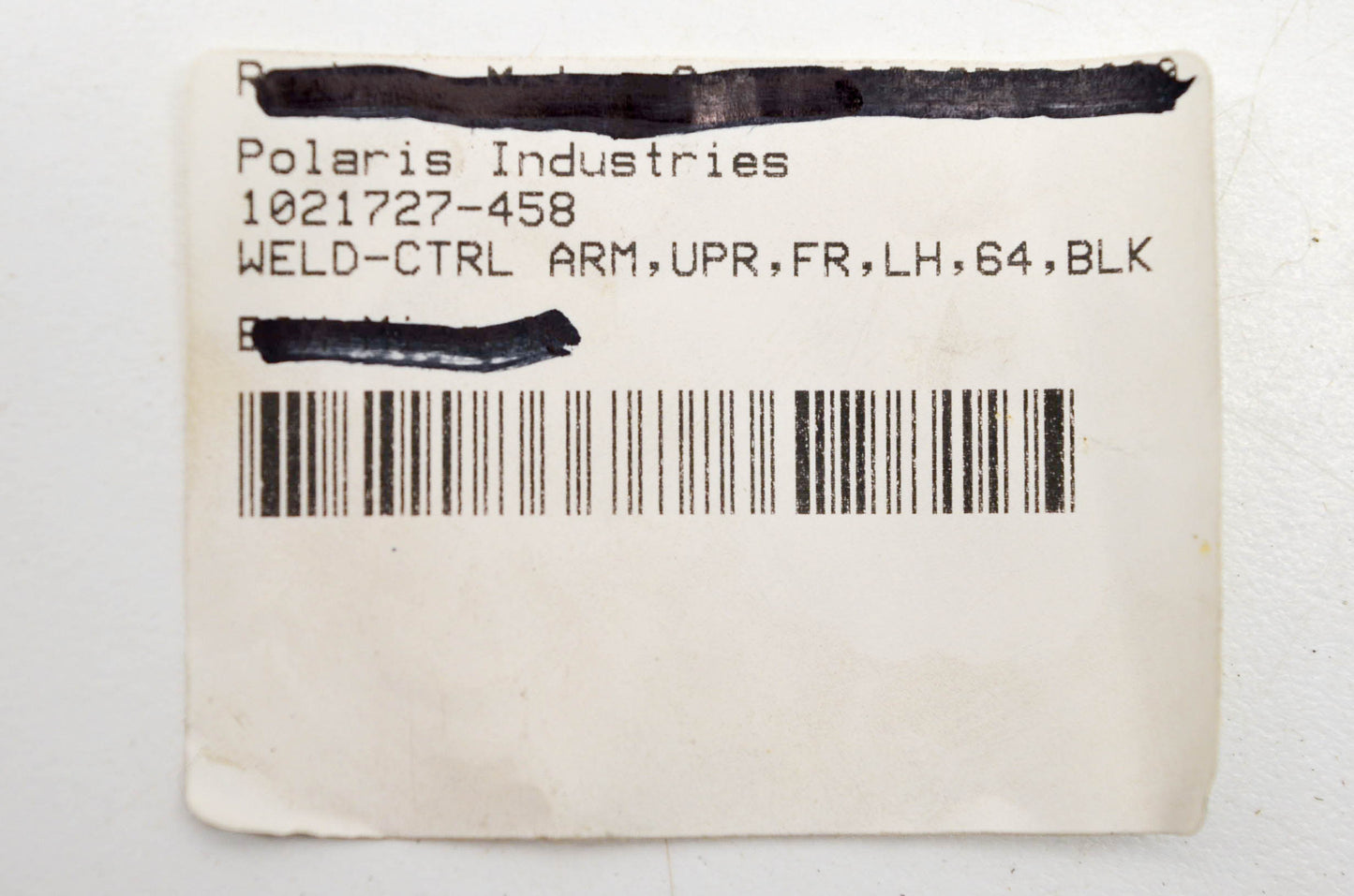 New OEM Polaris 1021727-458 Weld Control Arm Upper Front LH 64 BLK NOS