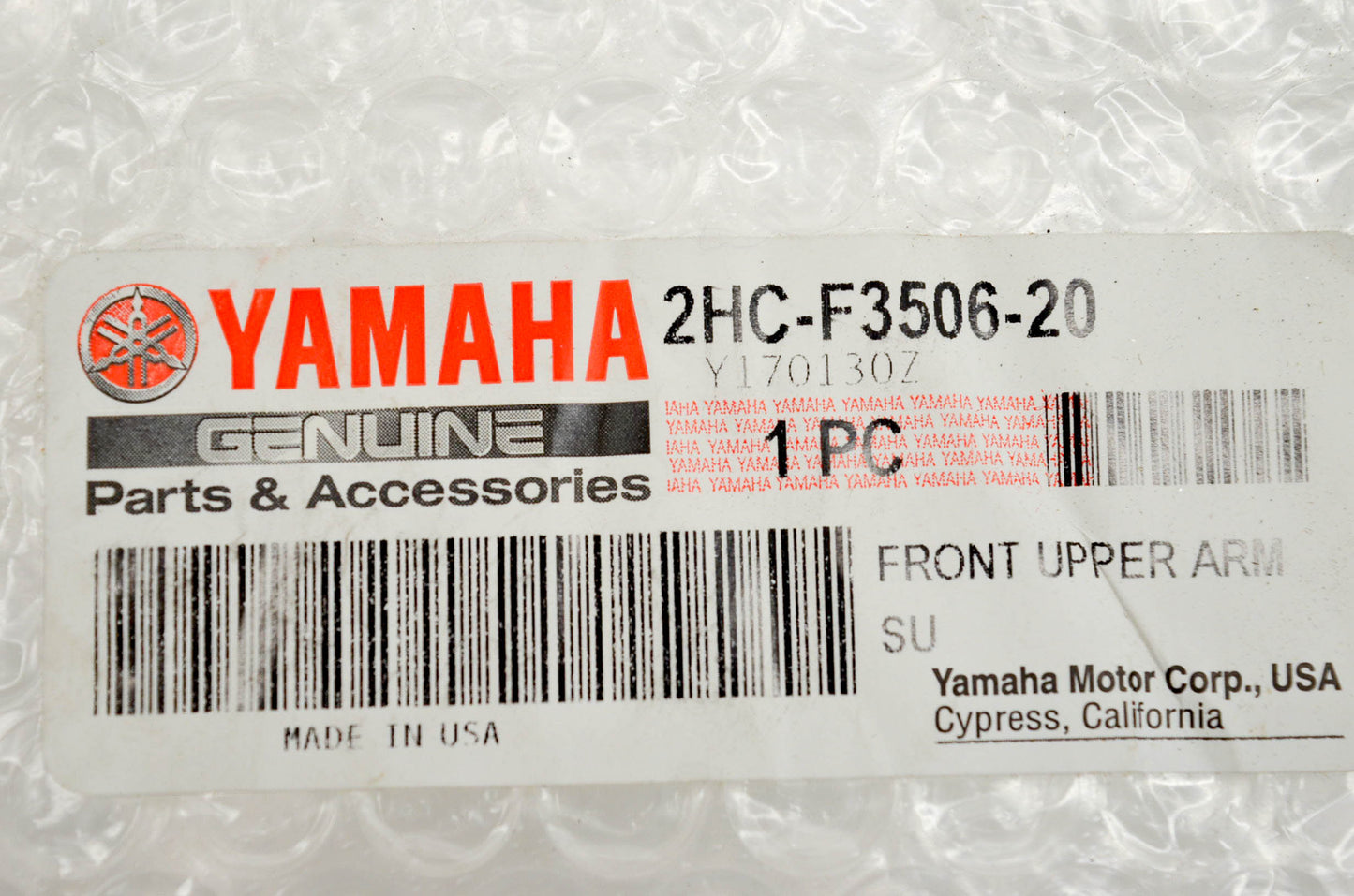 New OEM Yamaha 2HC-F3506-20-00 Front Lower Arm Sub Assembly RH NOS