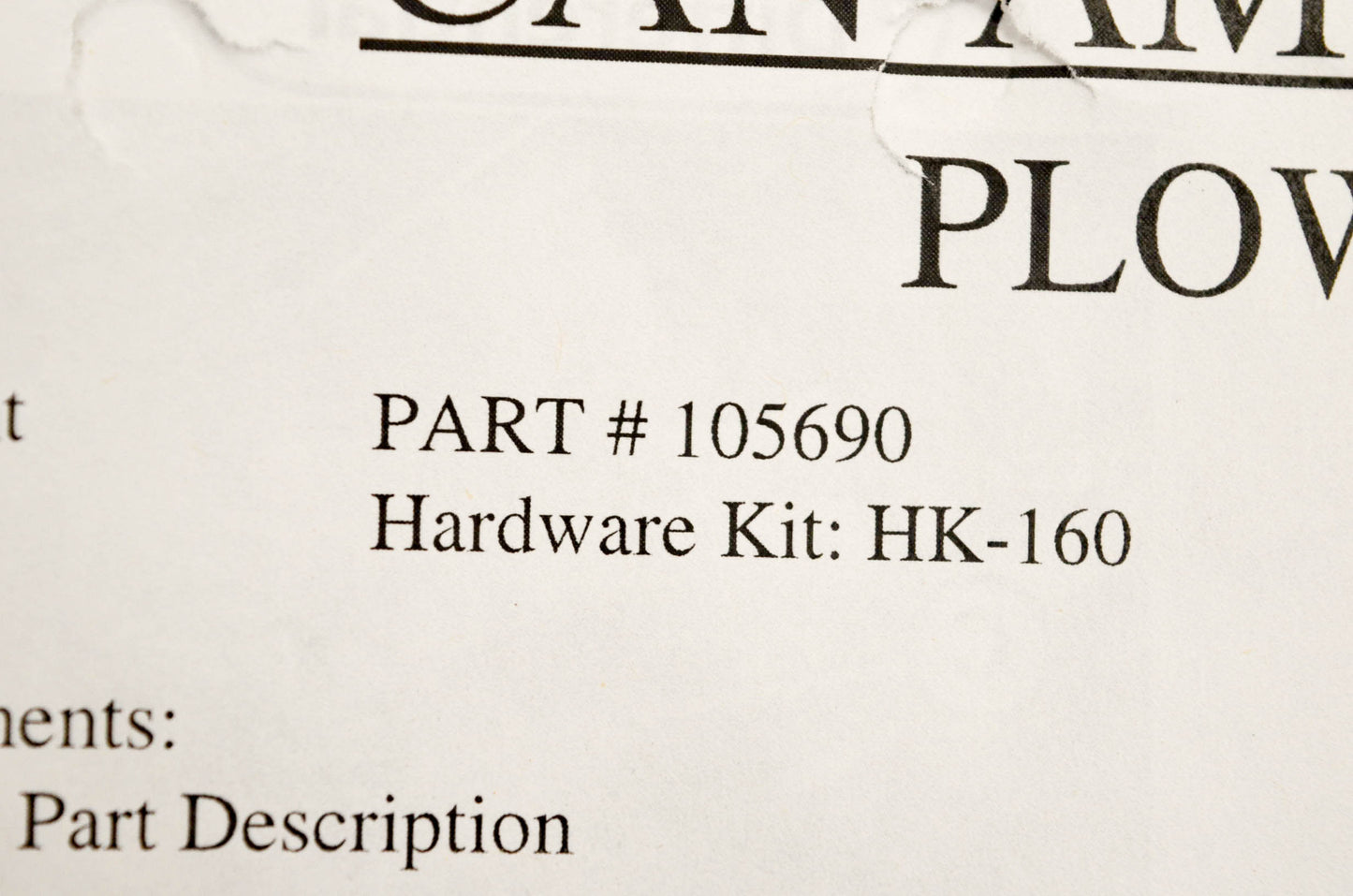 KFI 105690 Plow Mount Bracket Kit NOS
