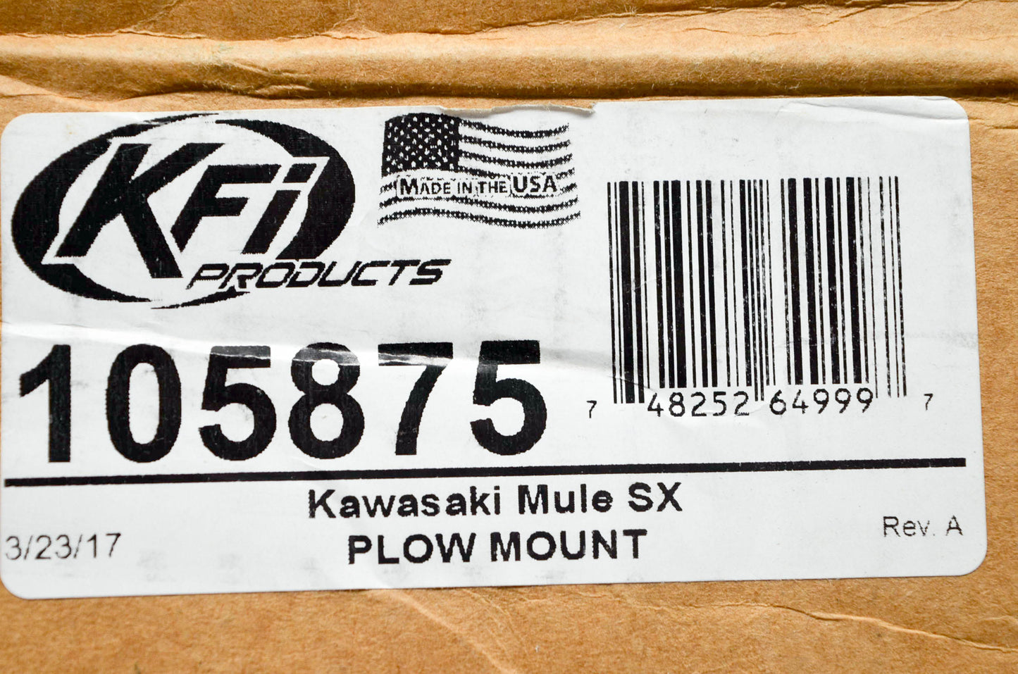 KFI 105875 Plow Mount Kit Mule SX 20 NOS