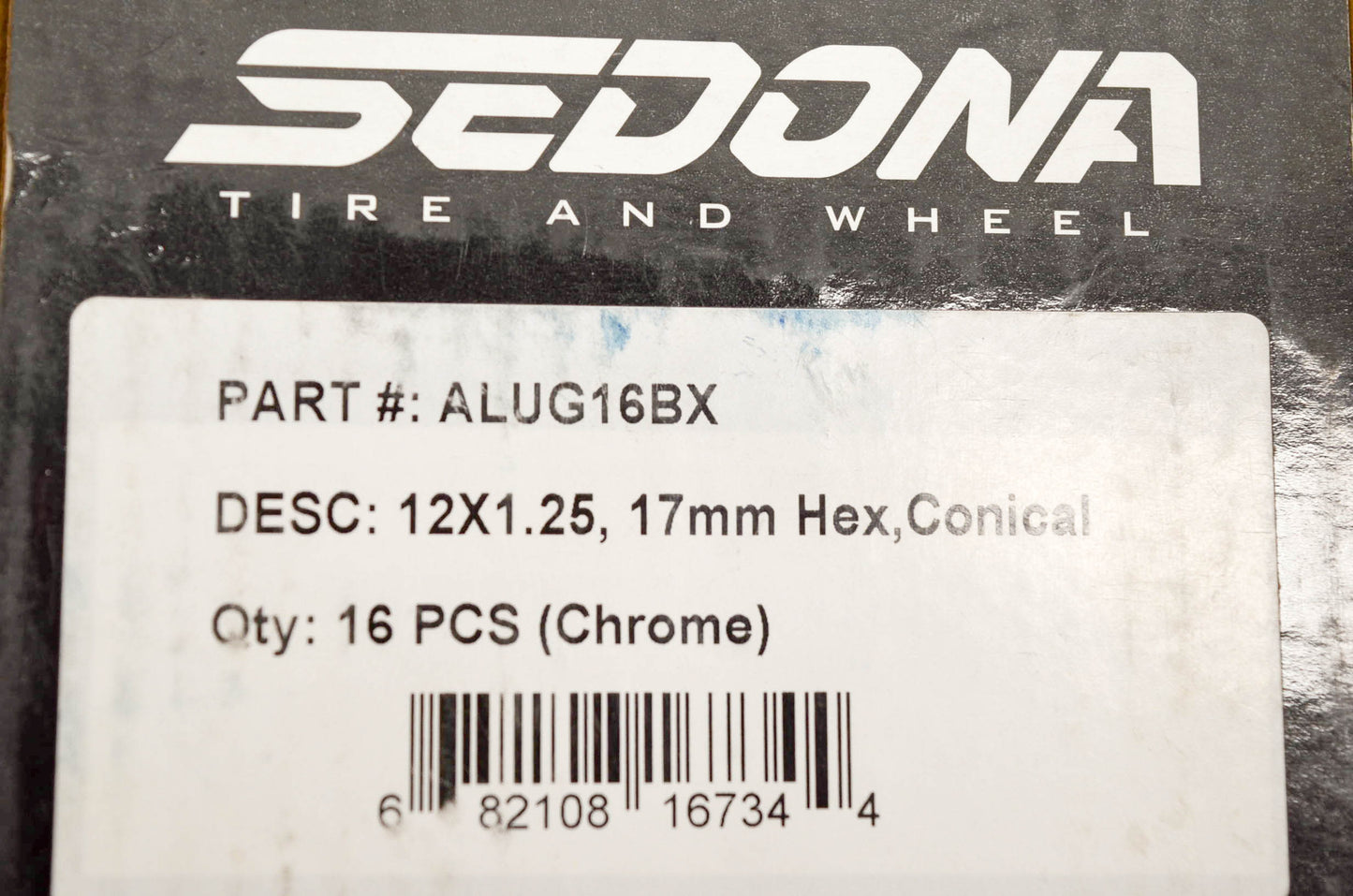 Sedona ALUG16BX, 57-94130 Lug Nut 12x1.25 17mm Hex Conical NOS