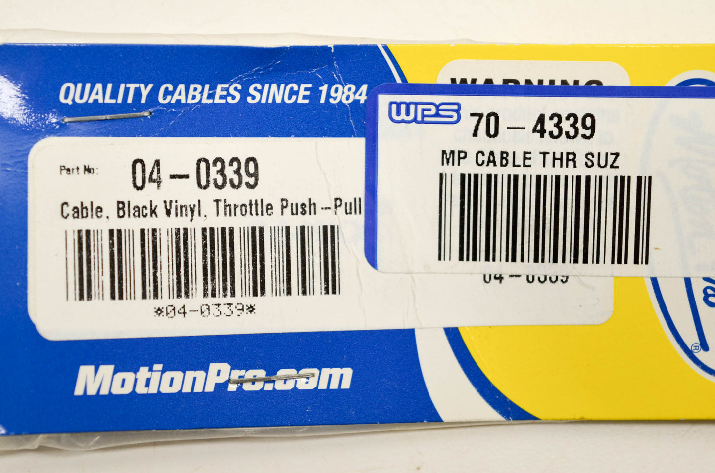 Motion Pro 04-0339, 70-4339 Throttle Cable NOS