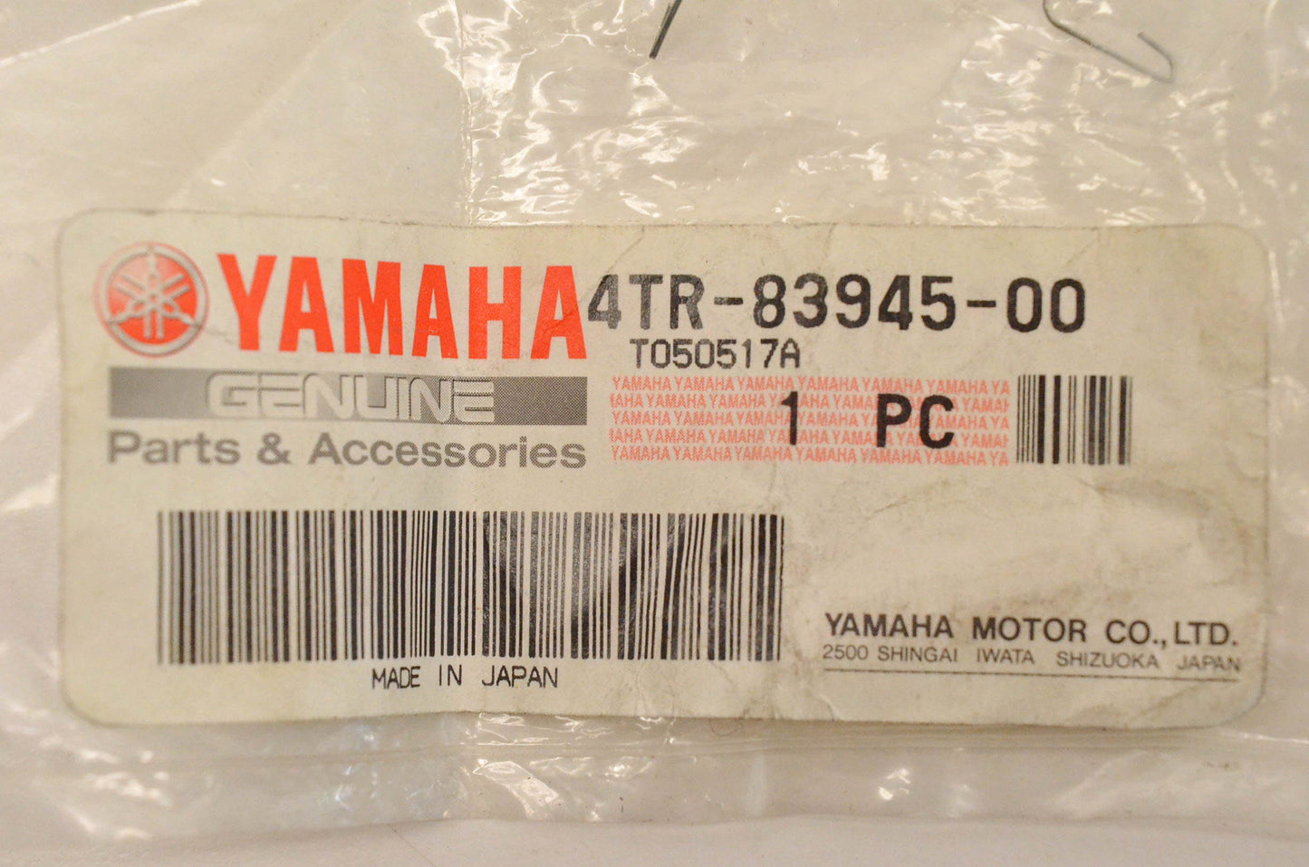 New OEM Yamaha 4TR-83945-00-00 Bolt NOS