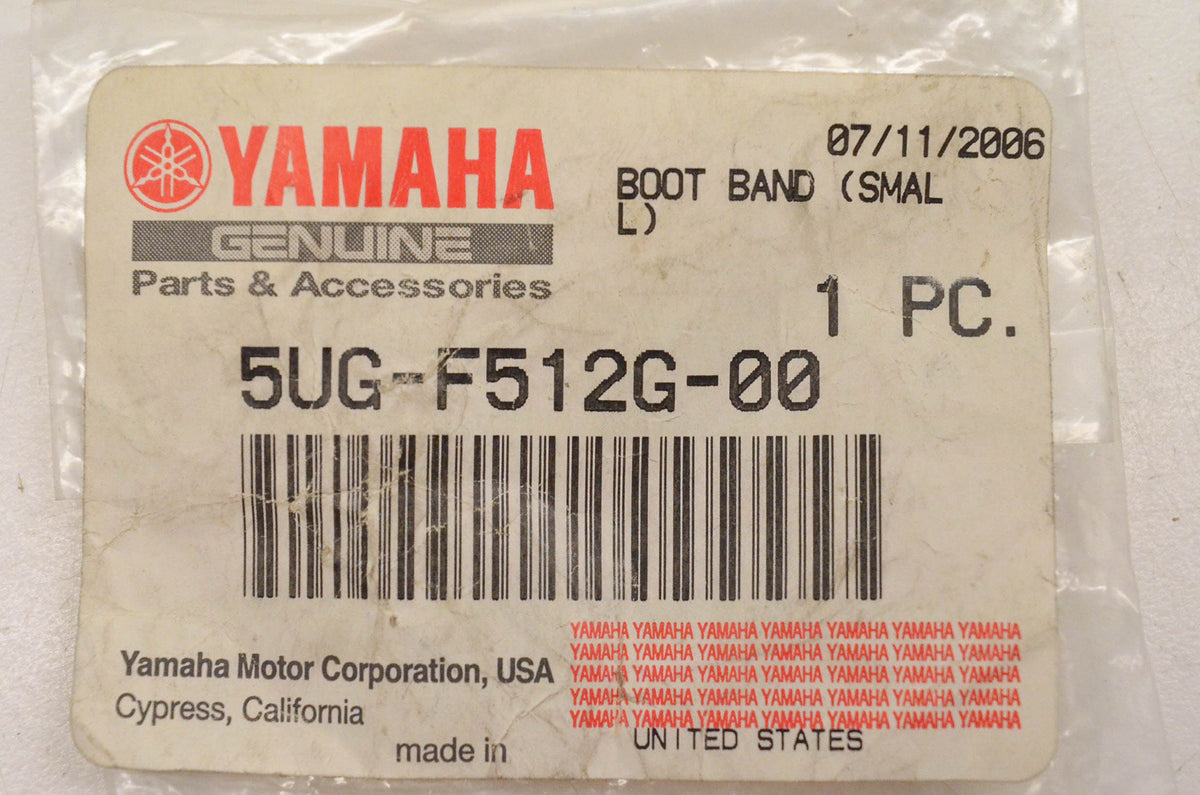 New OEM Yamaha 5UG-F512G-00-00 Boot Band NOS