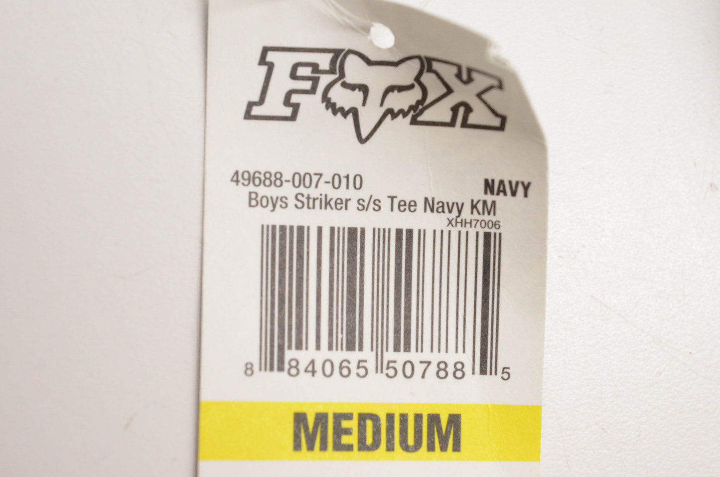 Fox 49688-007-010 Boys Striker Short Sleeve Navy Kids Medium Tee NOS